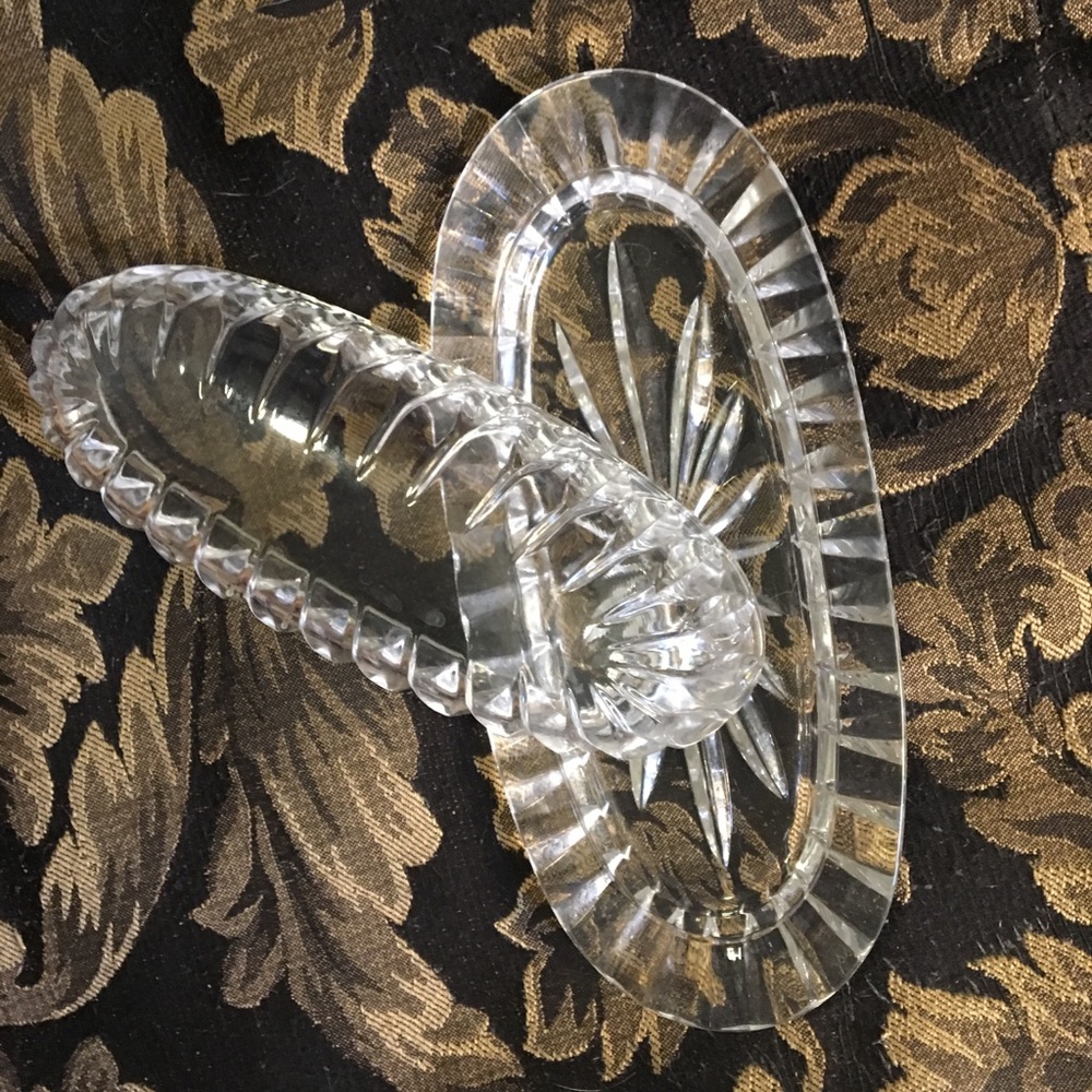 Crystal covered butter dish
